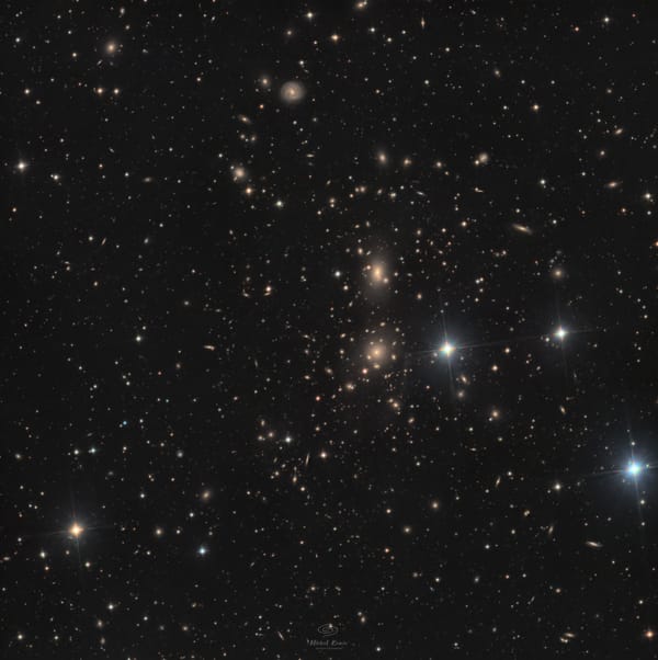 Abell 1656: Gromada w Warkoczu Bereniki — astrofotografia, autor Michał Kania (Konuz)