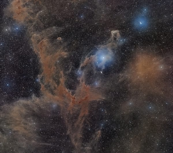 Pyły w gwiazdozbiorze Kameleona — astrofotografia, autor Michał Kania (Konuz)