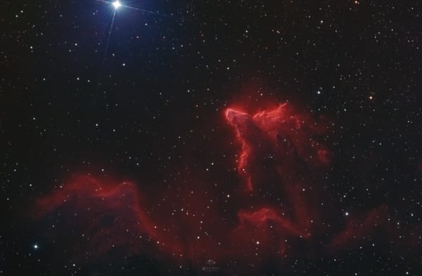 IC 63: Duch Kasjopei — astrofotografia, autor Michał Kania (Konuz)