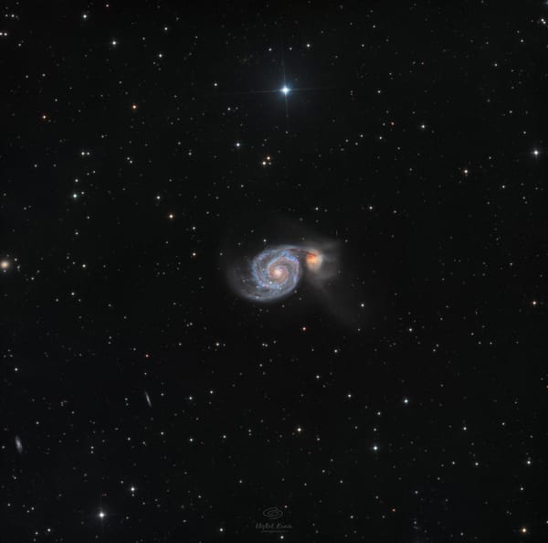 M51: Galaktyka Wir — astrofotografia, autor Michał Kania (Konuz)