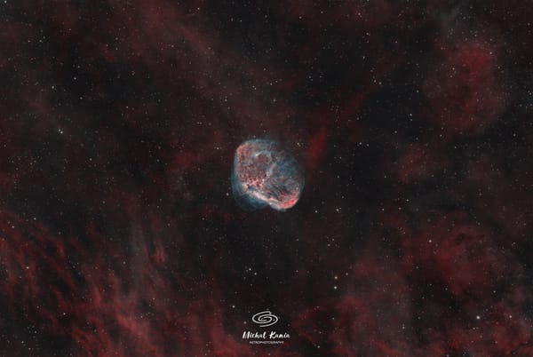 NGC 6888: Mgławica Półksiężyc — astrofotografia, autor Michał Kania (Konuz)