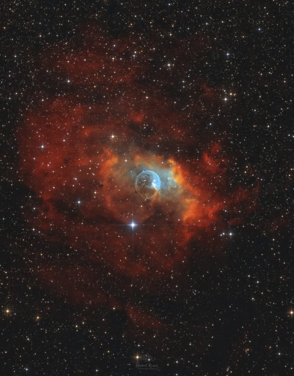 NGC 7635: Mgławica Bańka — astrofotografia, autor Michał Kania (Konuz)